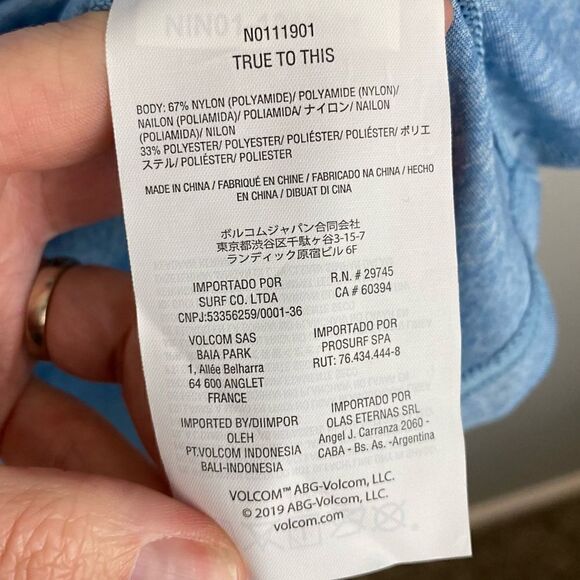 Volcom Mens Anti-UV 30+ UPF Crew Neck Short Sleeve Pullover T-Shirt Blue XL NWT - Picture 12 of 13